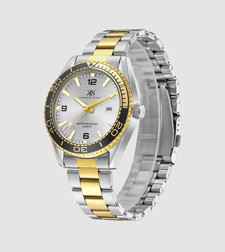 Silver Dial Analog Watch