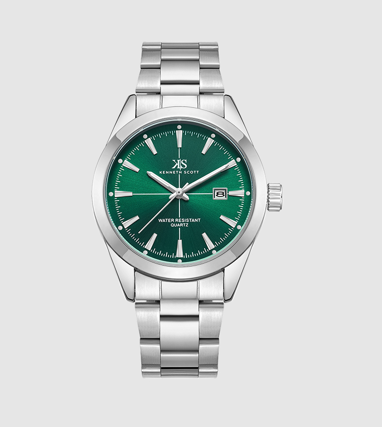 Green Dial Analog Watch