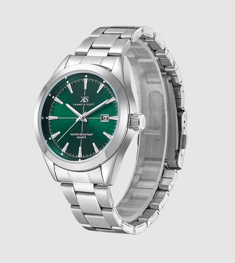 Green Dial Analog Watch