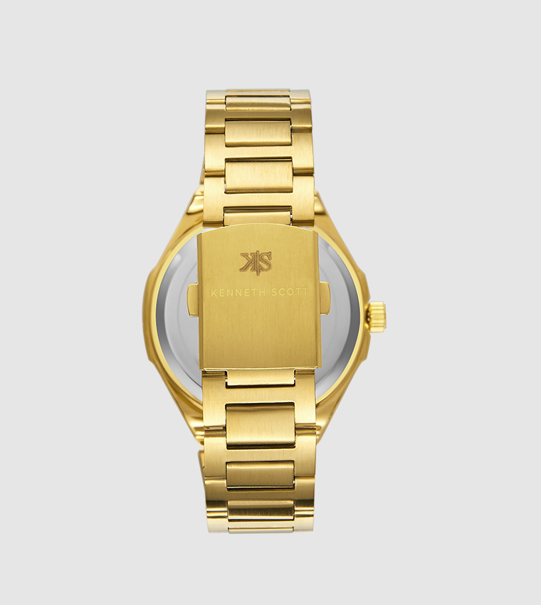 Champagne Dial Analog Watch