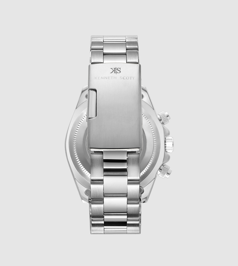 Silver Dial Multifunctional Watch