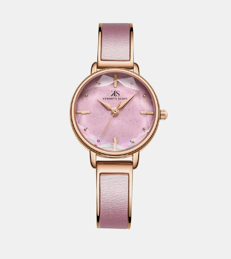 Pink Dial Analog Watch