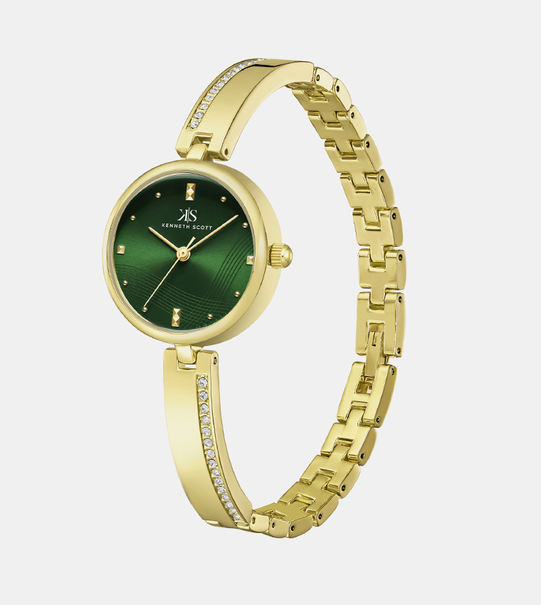 Green Dial Analog Watch