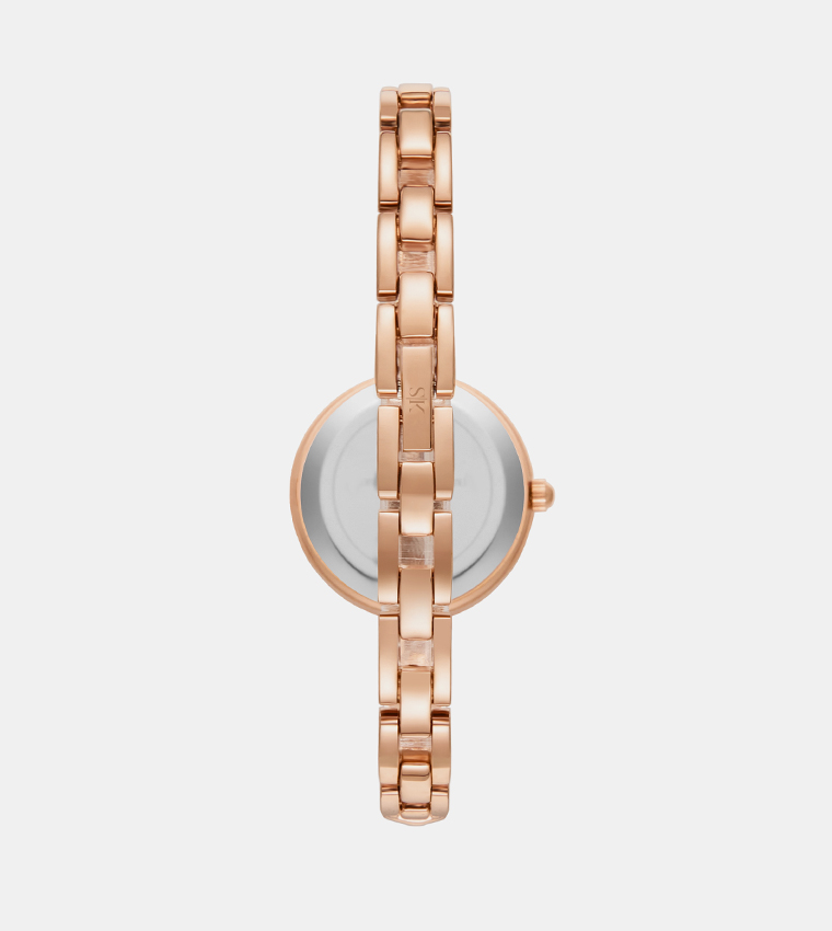 Rose Gold Dial Analog Watch