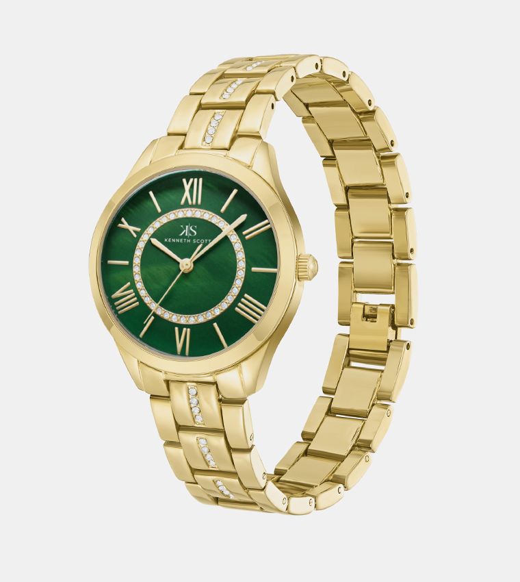 Green Dial Analog Watch