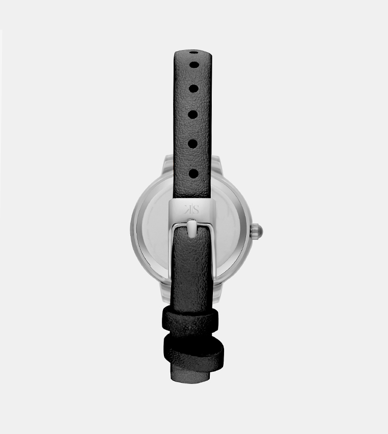 Embellished Silver Dial Analog Watch