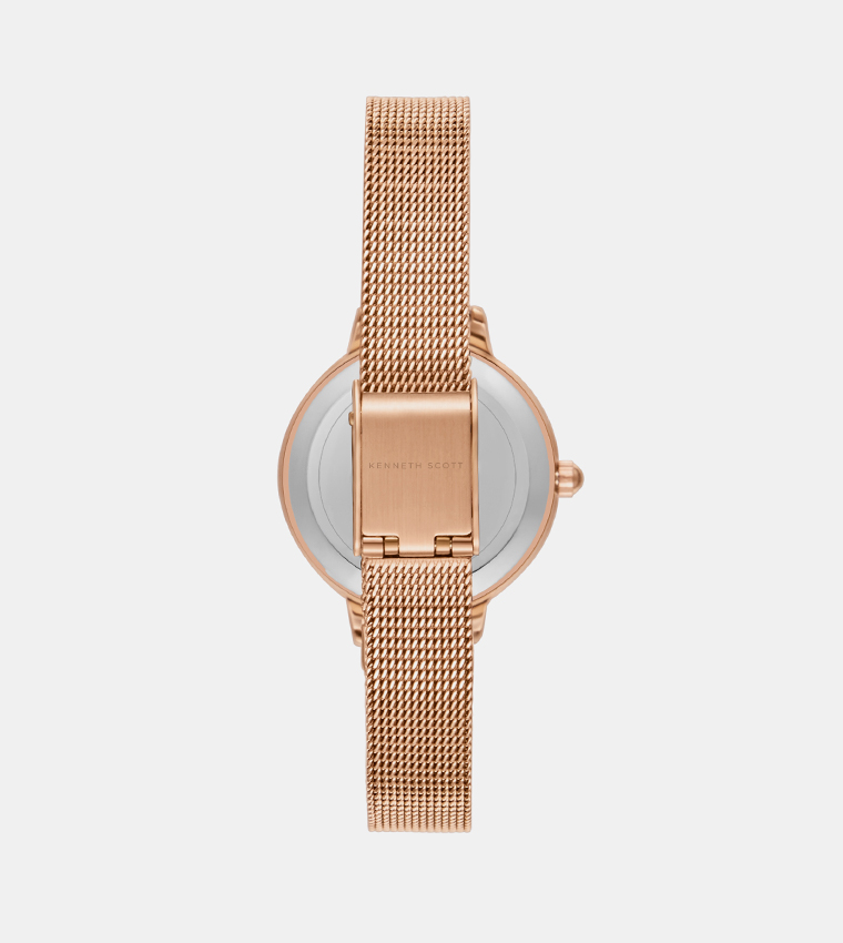 Peach Dial Analog Watch