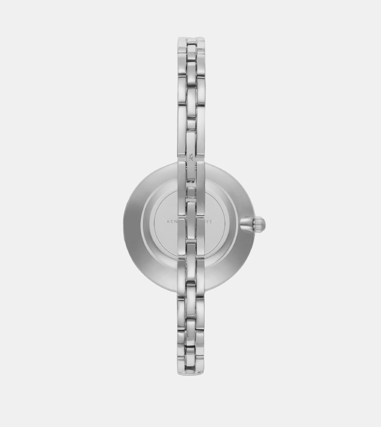 Embellished Silver Dial Analog Watch