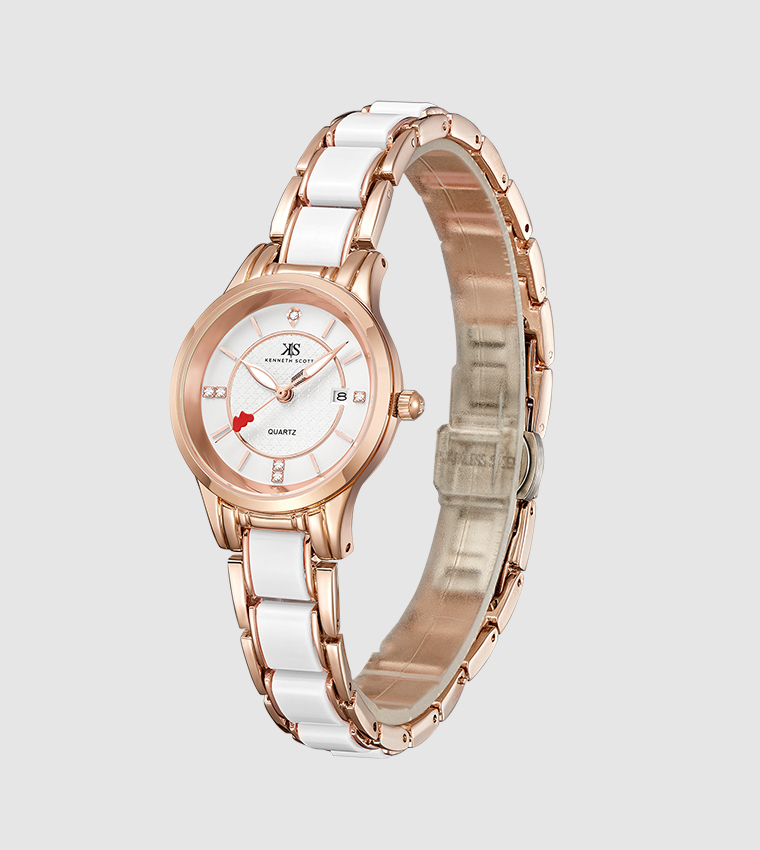 White Dial Analog Watch