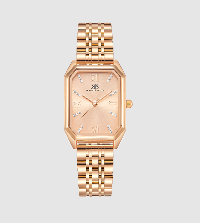 Rose Gold Dial Analog Watch