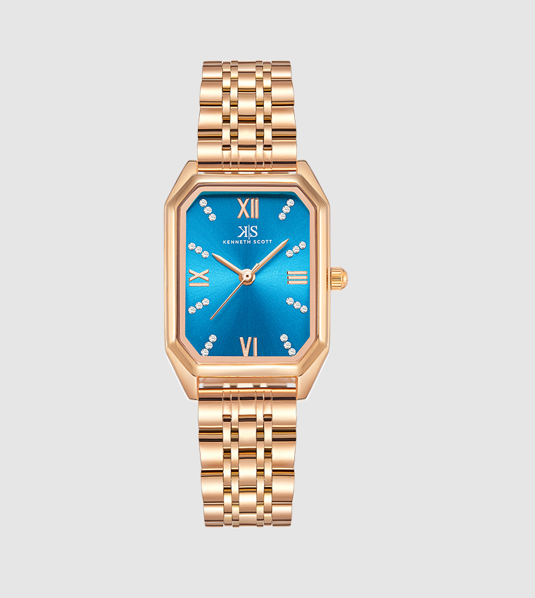 Blue Dial Analog Watch