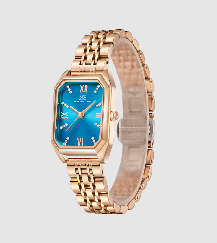 Blue Dial Analog Watch