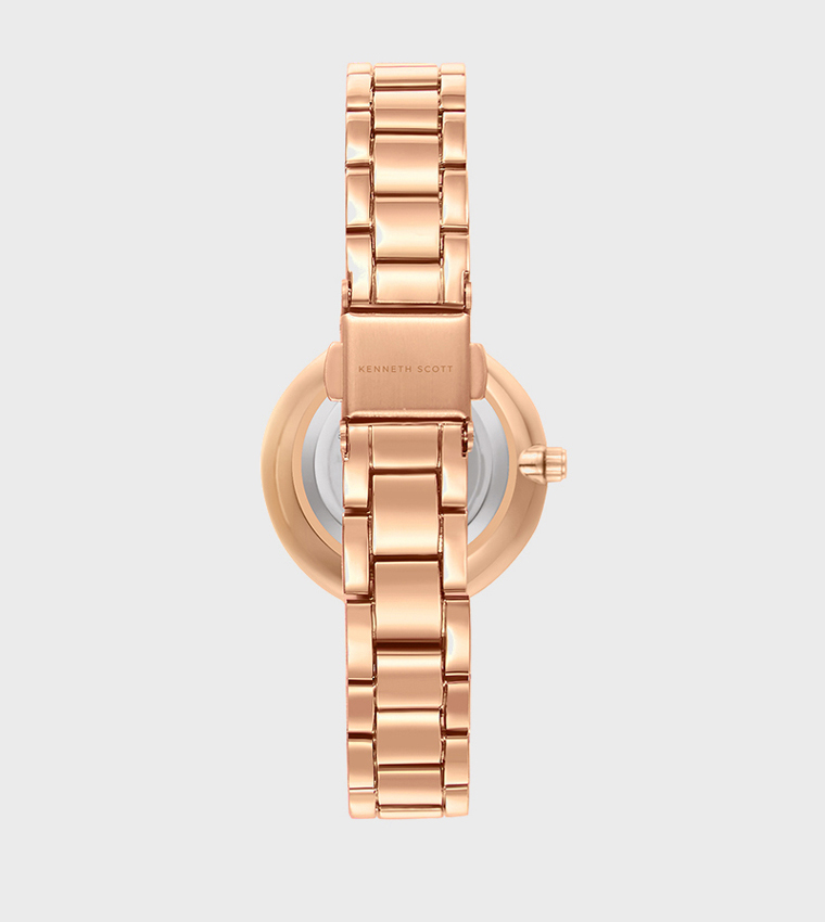 Rose Gold Dial Analog Watch
