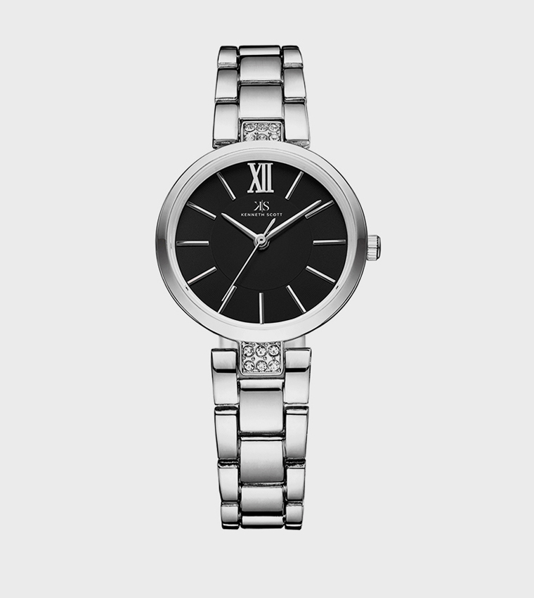 Black Dial Analog Watch