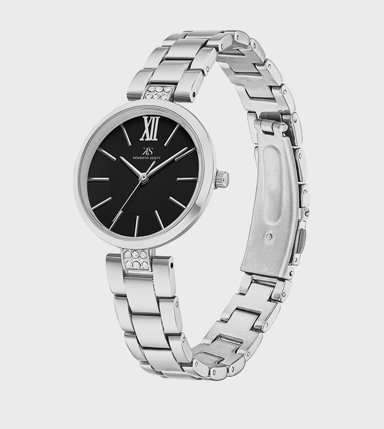 Black Dial Analog Watch