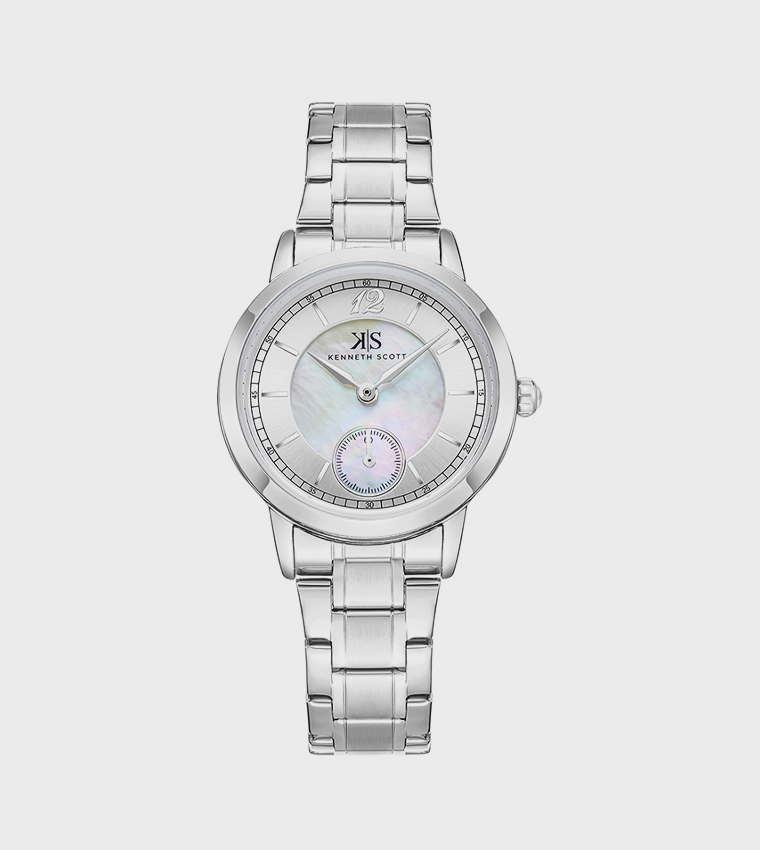 Silver Dial Analog Watch