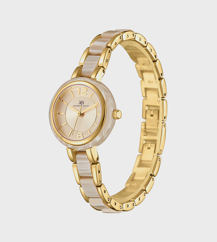 Ivory Dial Analog Watch