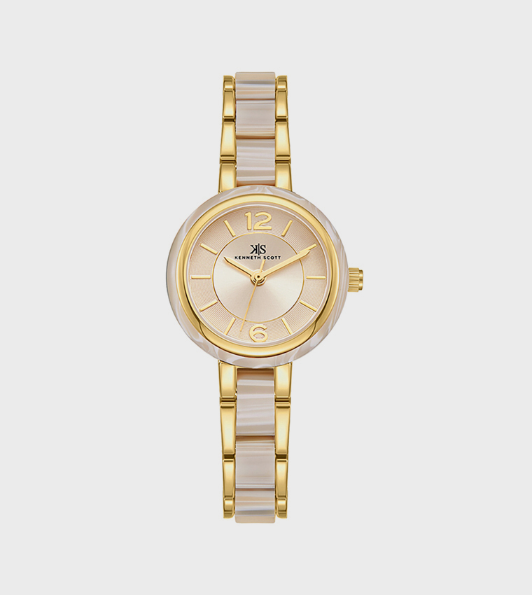Ivory Dial Analog Watch
