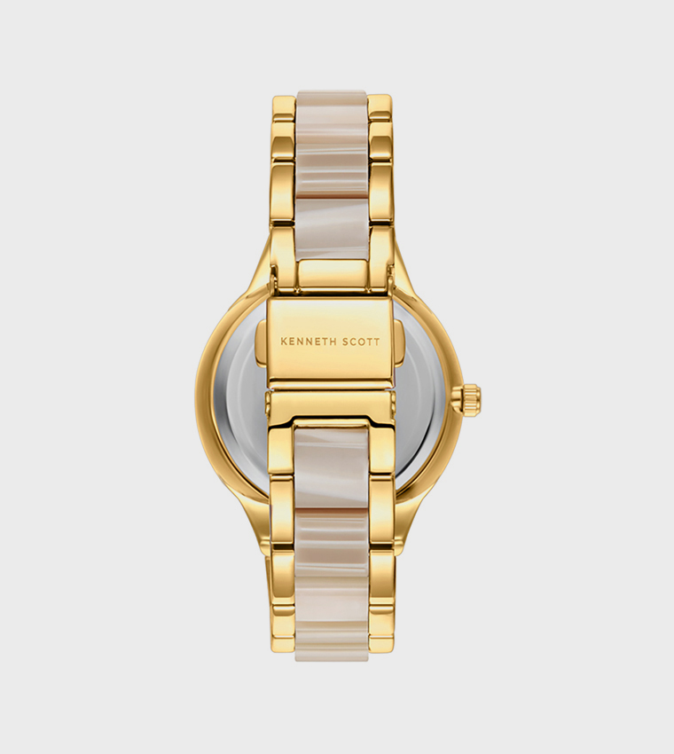Ivory Dial Chronograph Watch