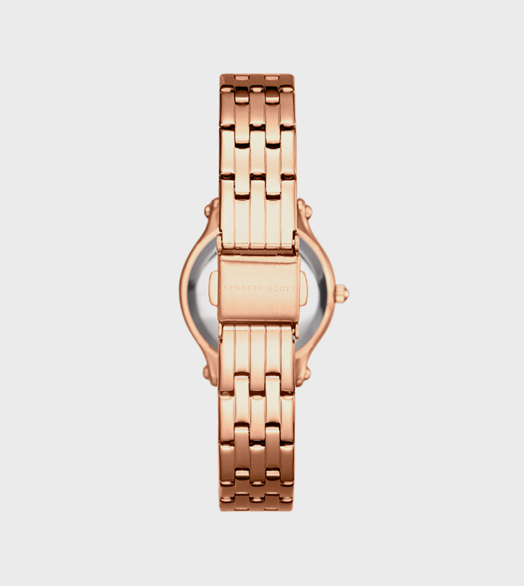 Rose Gold Dial Analog Watch