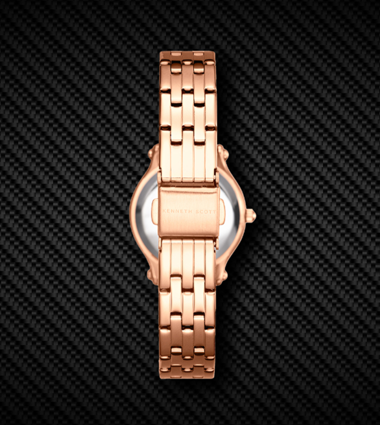 Rose Gold Dial Analog Watch
