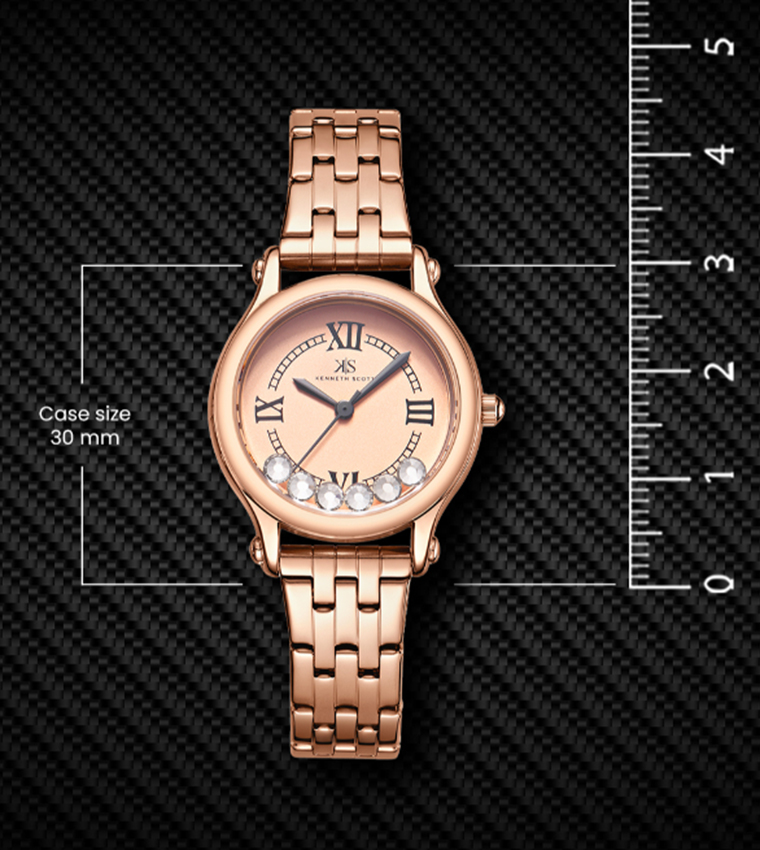 Rose Gold Dial Analog Watch
