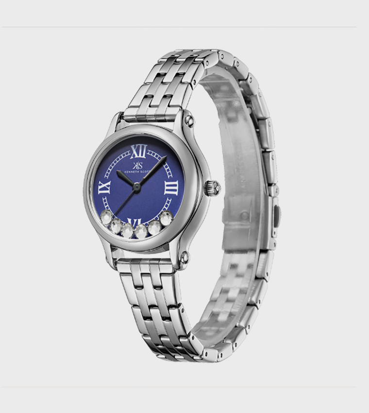 Blue Dial Analog Watch