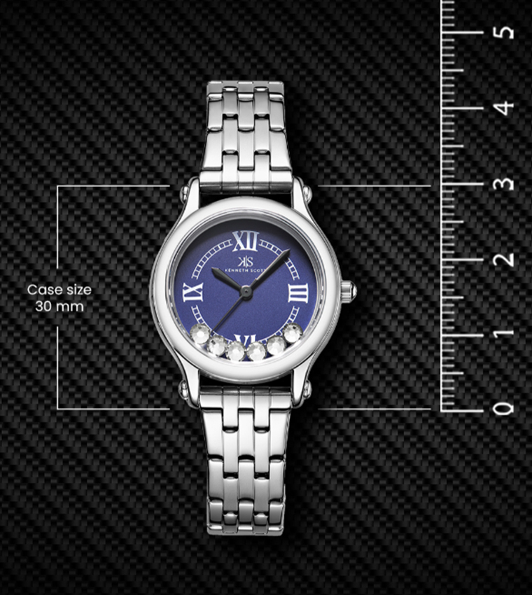 Blue Dial Analog Watch