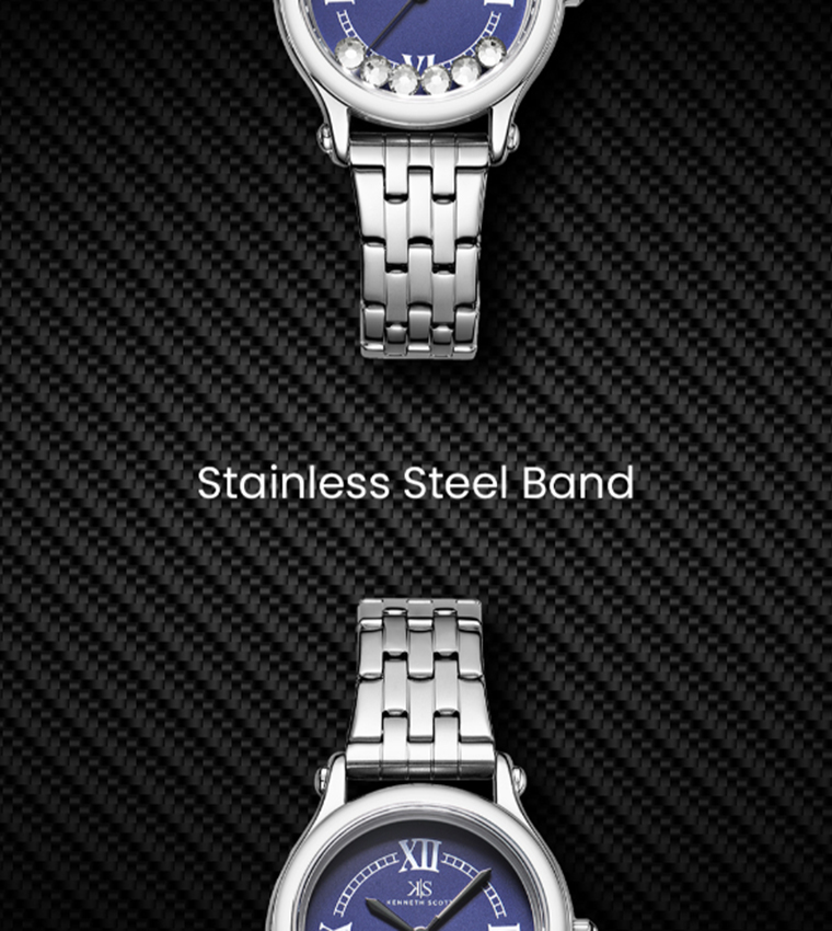 Blue Dial Analog Watch