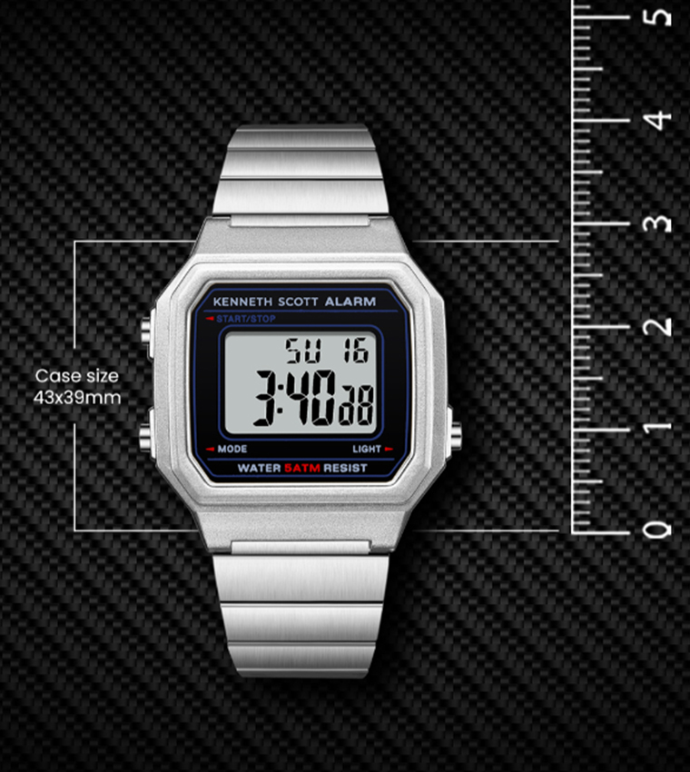 Black Dial Digital Watch