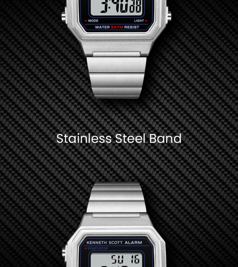 Black Dial Digital Watch
