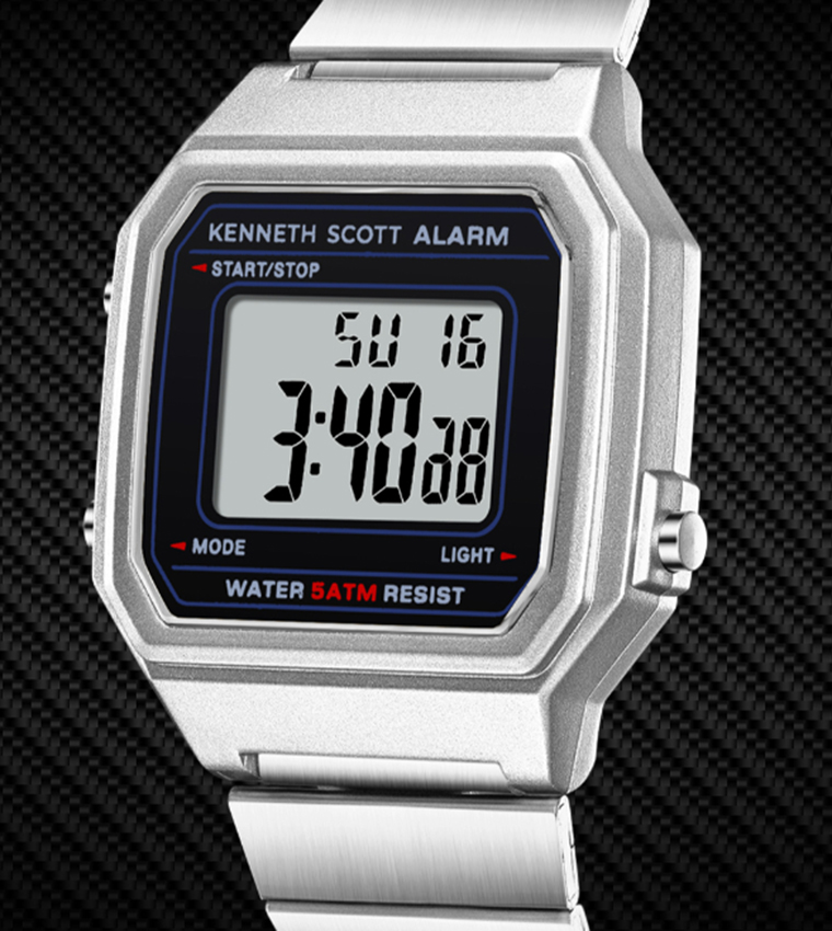 Black Dial Digital Watch