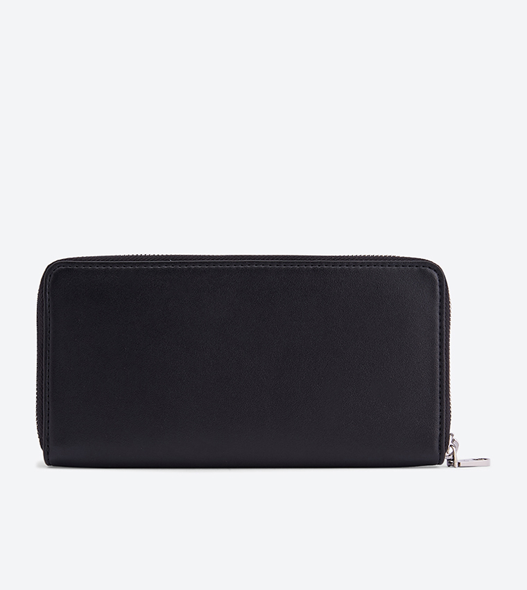 thumbnail image 2 of Men's Dark Grey Large Genuine Leather Wallet Born To Be Wild With Scorpion 2 of 14