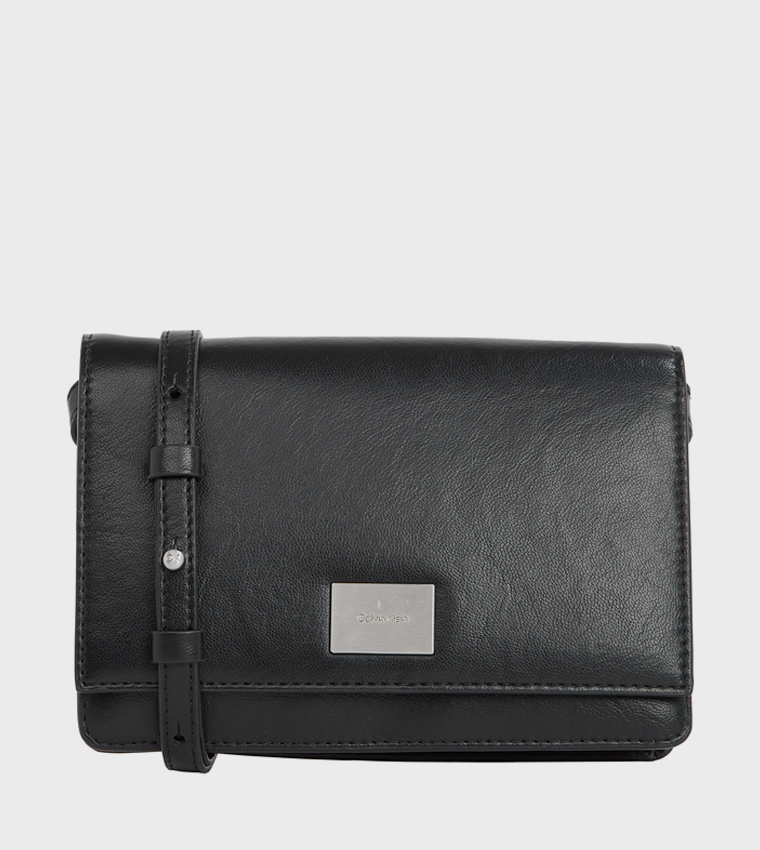 Textured Flap Crossbody Bag