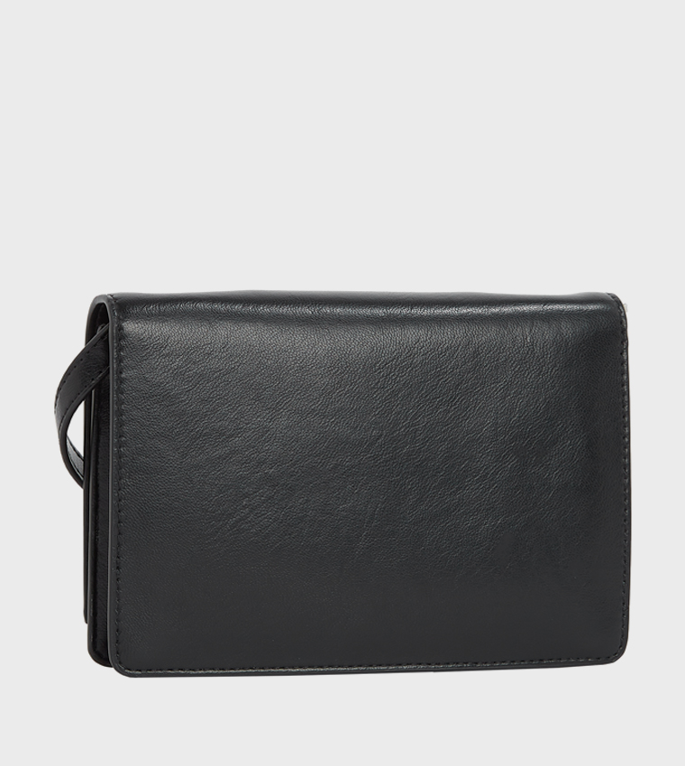Textured Flap Crossbody Bag