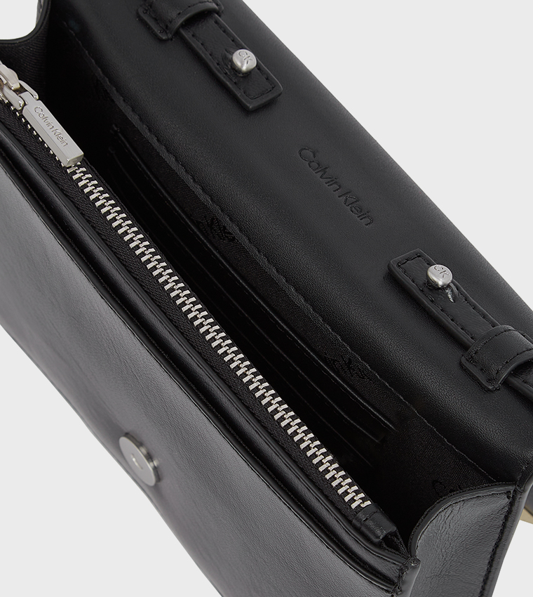 Textured Flap Crossbody Bag