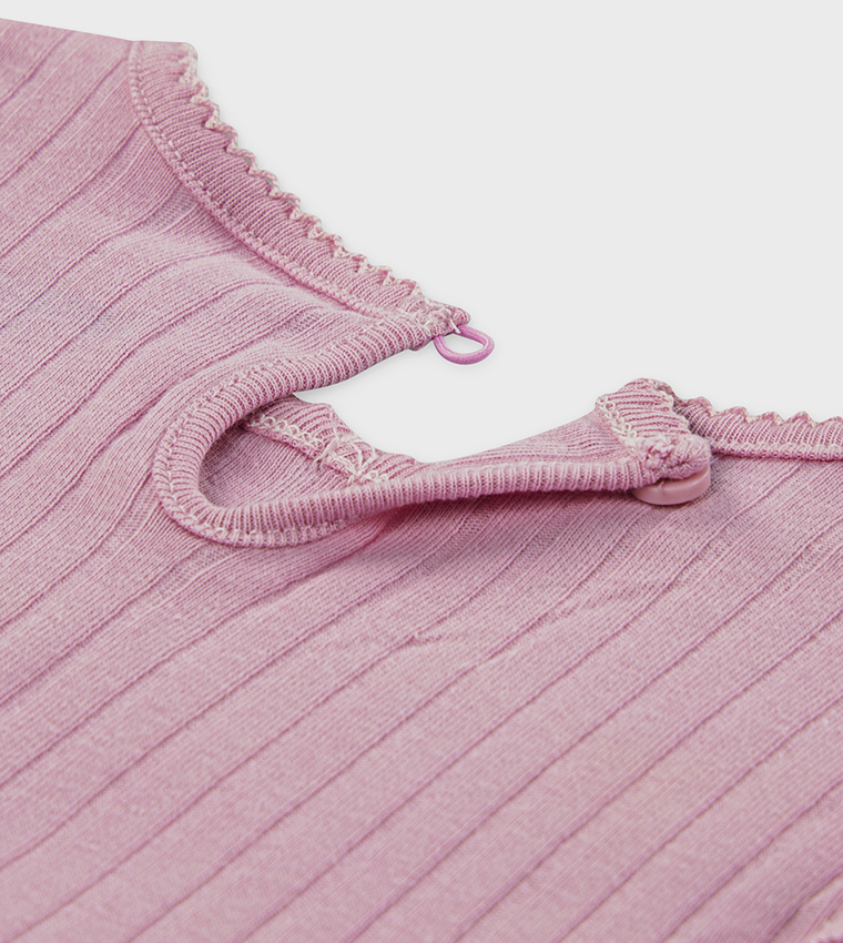 فستان مرن بكم مكشكش