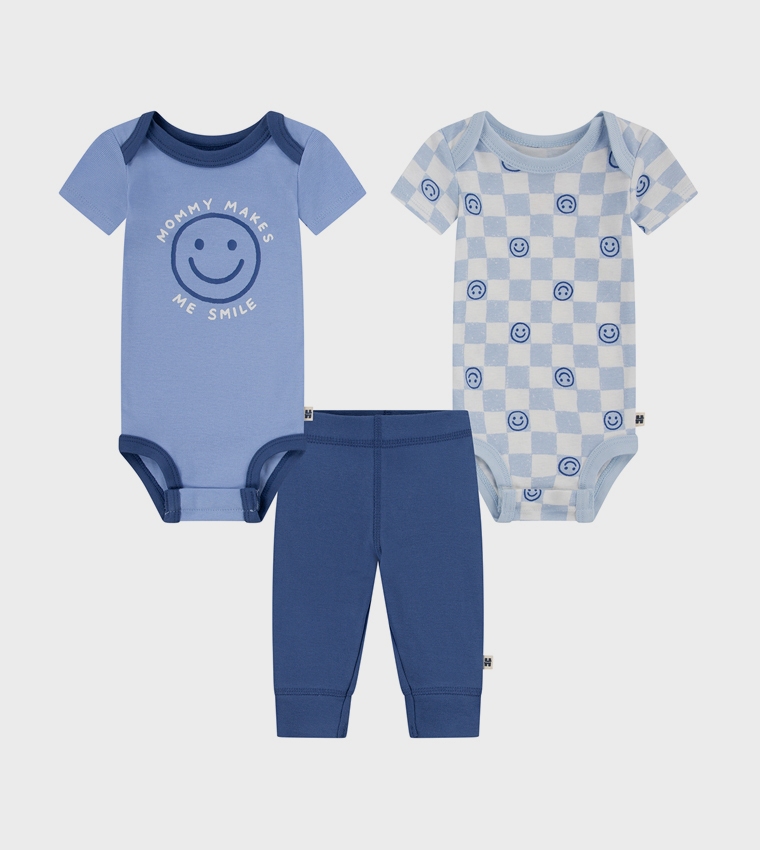 3-Piece Printed Short Sleeves Clothing Set