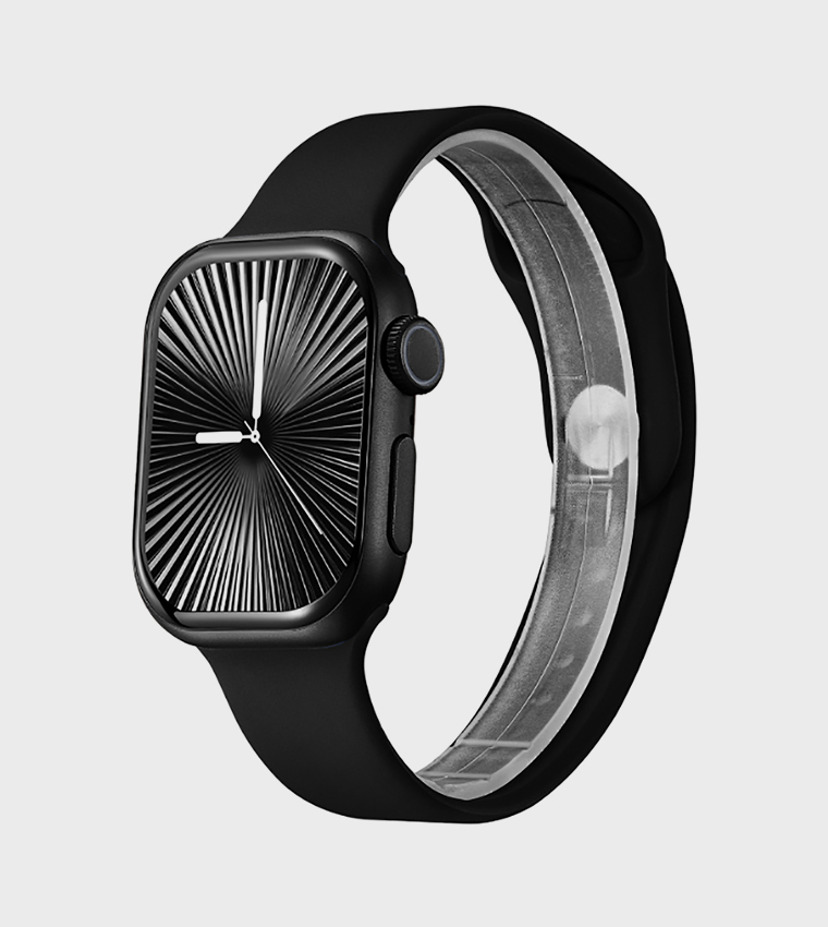 Square Dial Silicone Strap Smart Watch