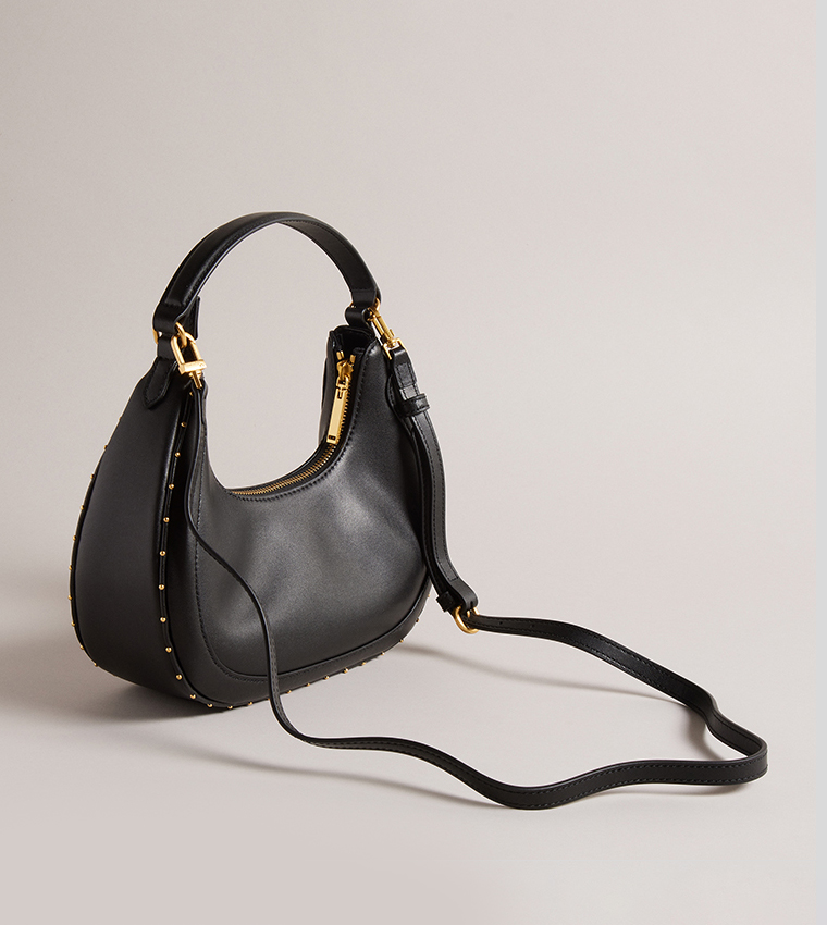 KAELYIN Studded Trim Hobo Bag