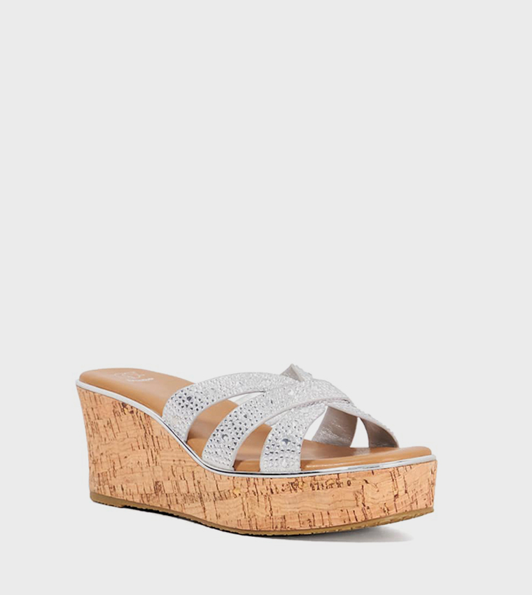 KAIYA Embellished Wedge Sandals