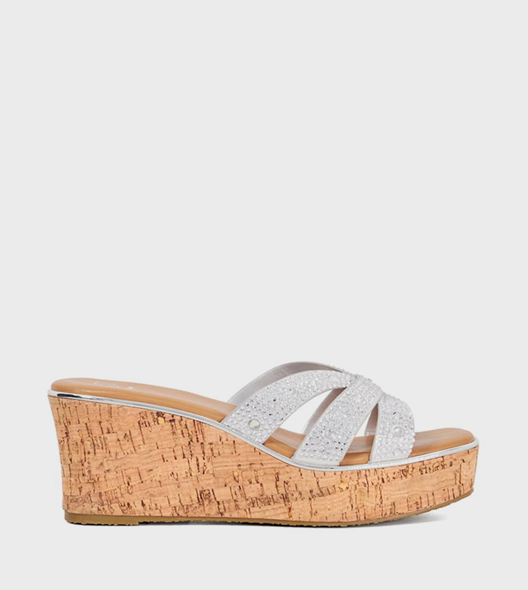 KAIYA Embellished Wedge Sandals
