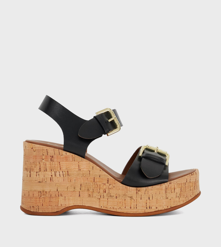 KAMIA Open Toe Wedge Sandals