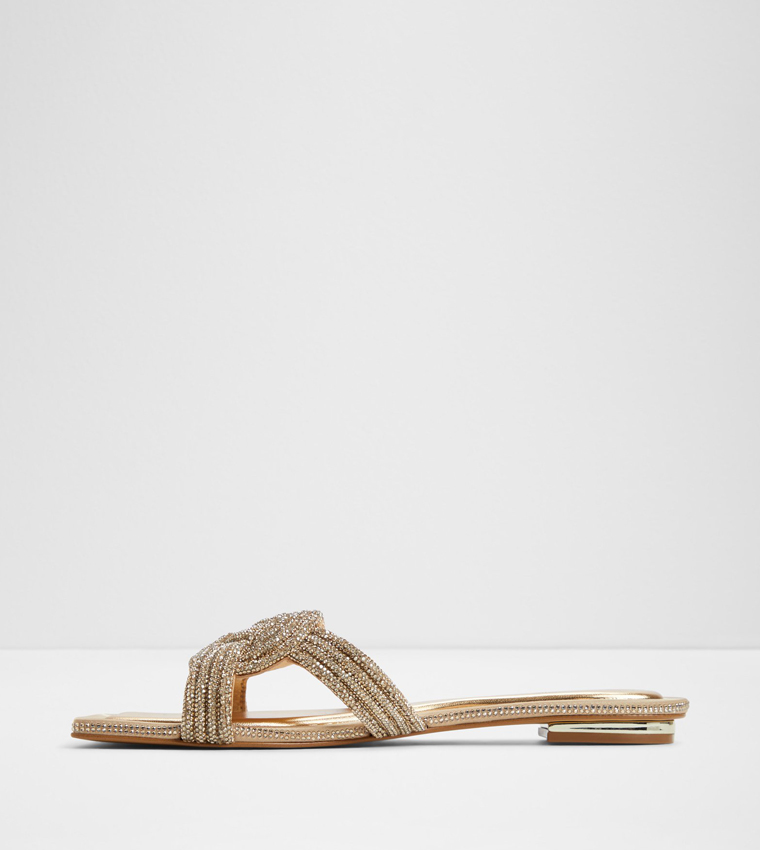 KARLINA Embellished Flat Sandals