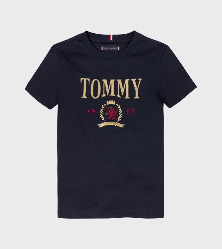 Logo Embroidered Crew Neck T-Shirt