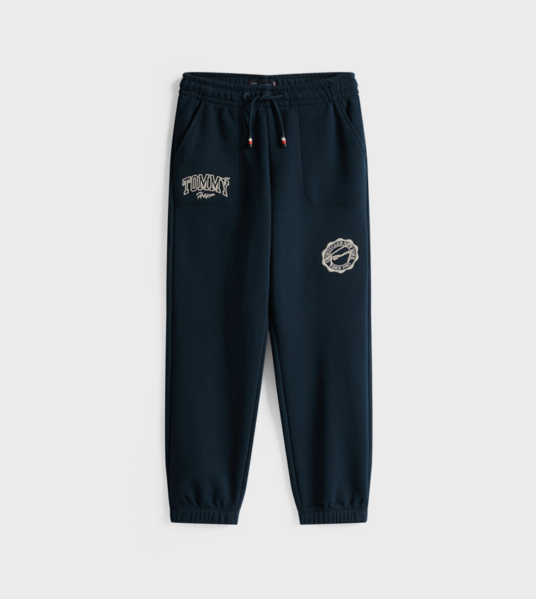 Logo Detail Drawstring Waist Joggers