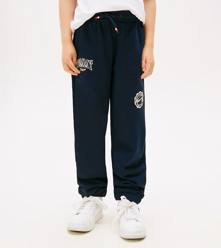 Logo Detail Drawstring Waist Joggers