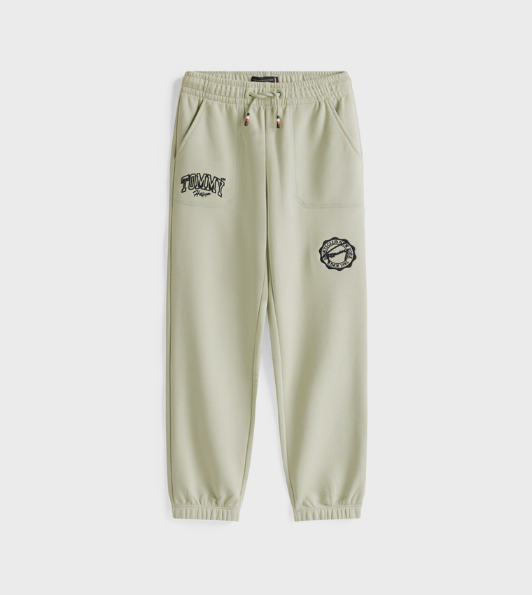 Logo Detail Drawstring Waist Joggers