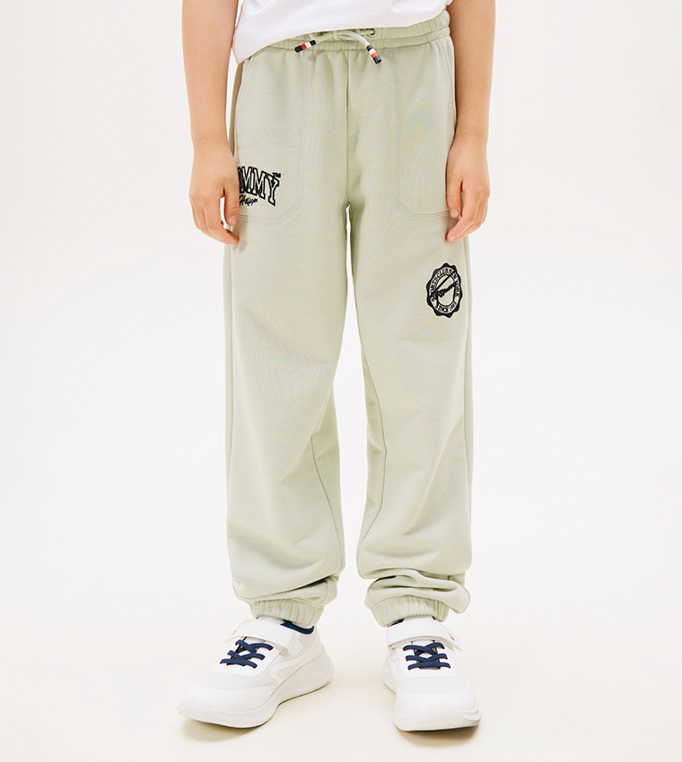 Logo Detail Drawstring Waist Joggers