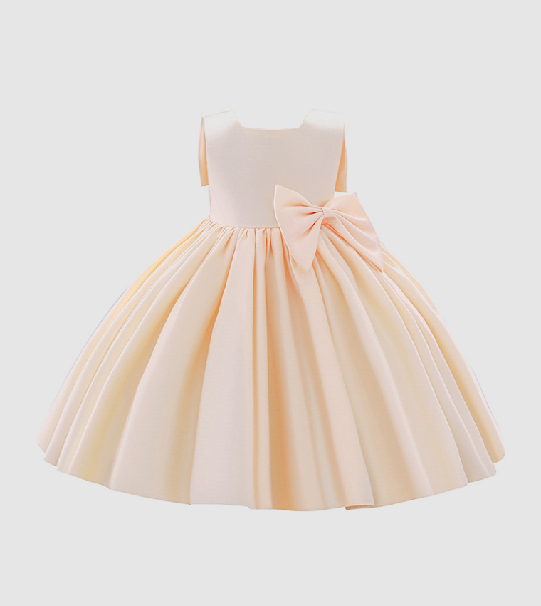 Kiana Solid Party Midi Dress